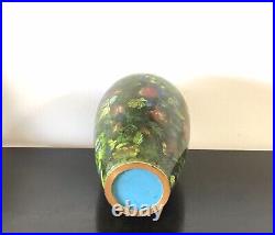 Large chinese cloisonne vase flower 10.5 tall