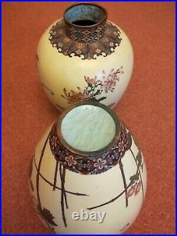 Large pair of Chinese /Japanese antique cloisonne vases