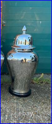 Large vintage ginger silver luster ginger jar