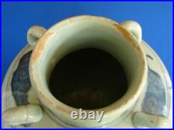 Ming Dynasty Large Antique Chinese Blue & White Water Jar Teapot Vase Dragon