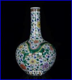 Old Large Chinese Doucai Porcelain Vase With Yongzheng Marked St186