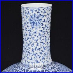 PAIR OF LARGE CHINESE BLUE AND WHITE PORCELAIN VASES 1970s