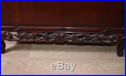 Pair Large Hand Carved Chinese Commodes Chests of Drawers