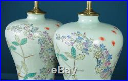 Pair of Large Chinese Vase Table Lamps c. 1960