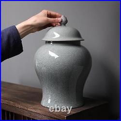 Porcelain Ginger Jar Storage Bottle Large Capacity Candy Ceramic Flower Vase
