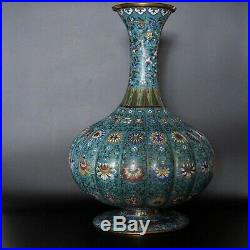 RARE! Large 16 cloisonne vase bowl De cheng mark Late Qing/Republic period