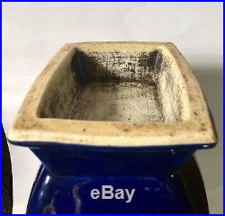 Rare LARGE Chinese Porcelain Vase QING Kangxi Powder Blue Vase 17th/18th C