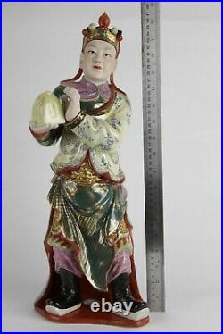 Republic period Chinese figurine immortal very large Chao Guo Jiu marked