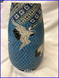 Stunning Large Antique Chinese Storks Vase