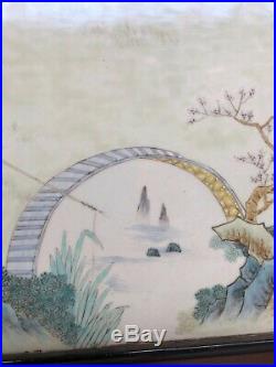 Stunning X large Chinese Porcelain Plaque / Tile / Wall Painting