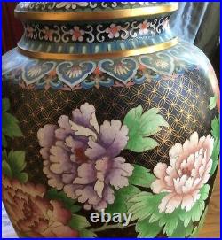 Super large jumbo cloisonne vase jar 20.5