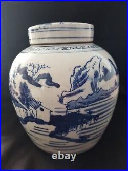 TWO antique large Chinese ginger jar with lid in very good condition