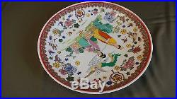 Very Fine Large 12 Chinese Polychrome Royal Court Scene Plate Ca. 1900 30's