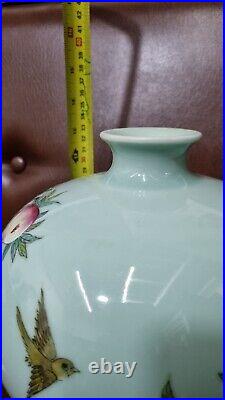 Very rare multicoloured Chinese antique vase with the Yongzheng six-character