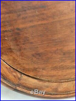 Vintage Antique Chinese Carved Wood Round Display Table Stand Large