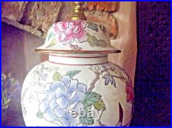 Vintage Large Ceramic Chinese Vase Converted to a Table Lamp 45cm Tall