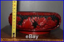 Vintage Large Chinese'cinnabar' Lacquer Bowl
