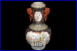 Vintage Large Imperial Chinese Canton Pheasant Dragon Porcelain Floor Vase 54cm